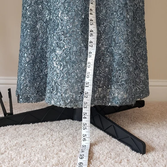 Camille LA VIE Formal Evening Gown 2 Piece Light Blue Sequin - Picture 11 of 16